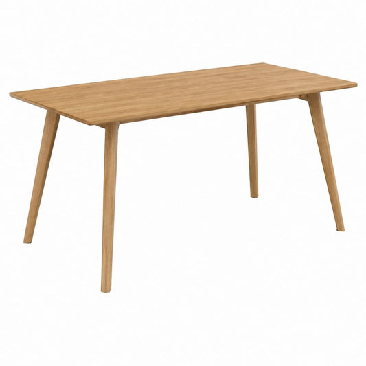 Table à manger rectangulaire en chêne massif naturel 160 x 80 x 75 cm